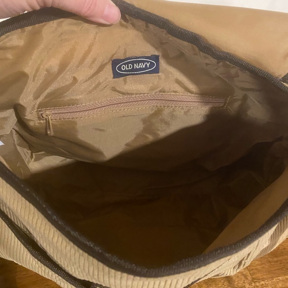 Vintage Old Navy Corduroy Messenger Tan and Brown Messenger Bag - Picture 7 of 7